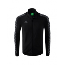 Erima Sportjacke Essential Team Tracktop - bequem, Rippbündchen, Seitentaschen - schwarz/grau Herren